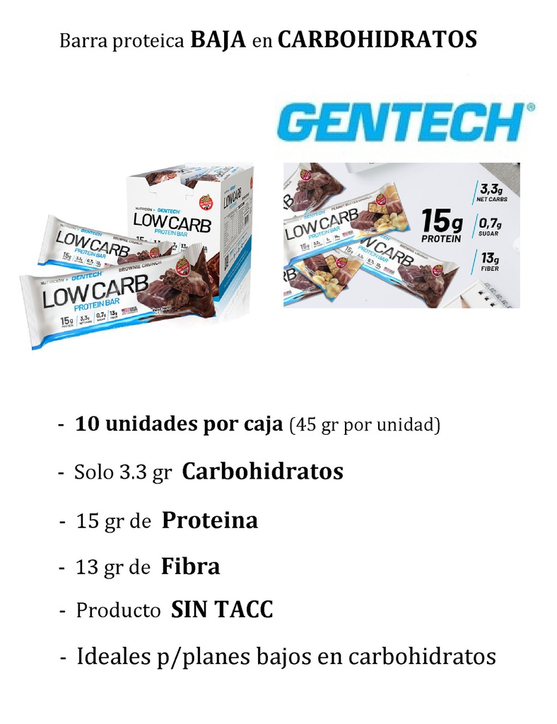 Protein Low carb 10 unidades (baja en carbo)